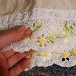 Twin Sheet Set Eyelet Lace Floral